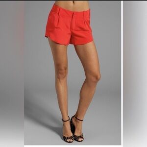 Alice + Olivia Butterfly Red Short Mini Shorts